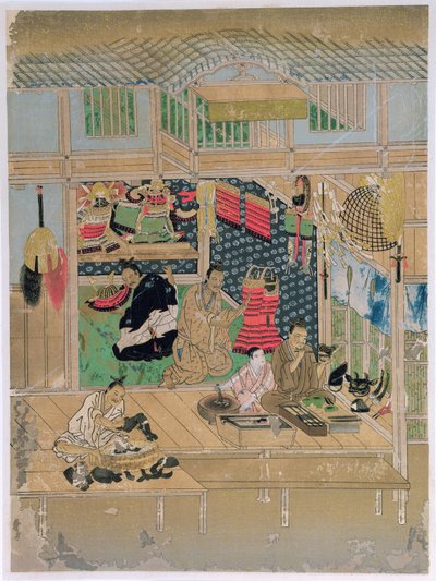 鎧、雑誌「The Kokka」のイラスト、1914年7月9color litho） 作： Yoshinobu Kano